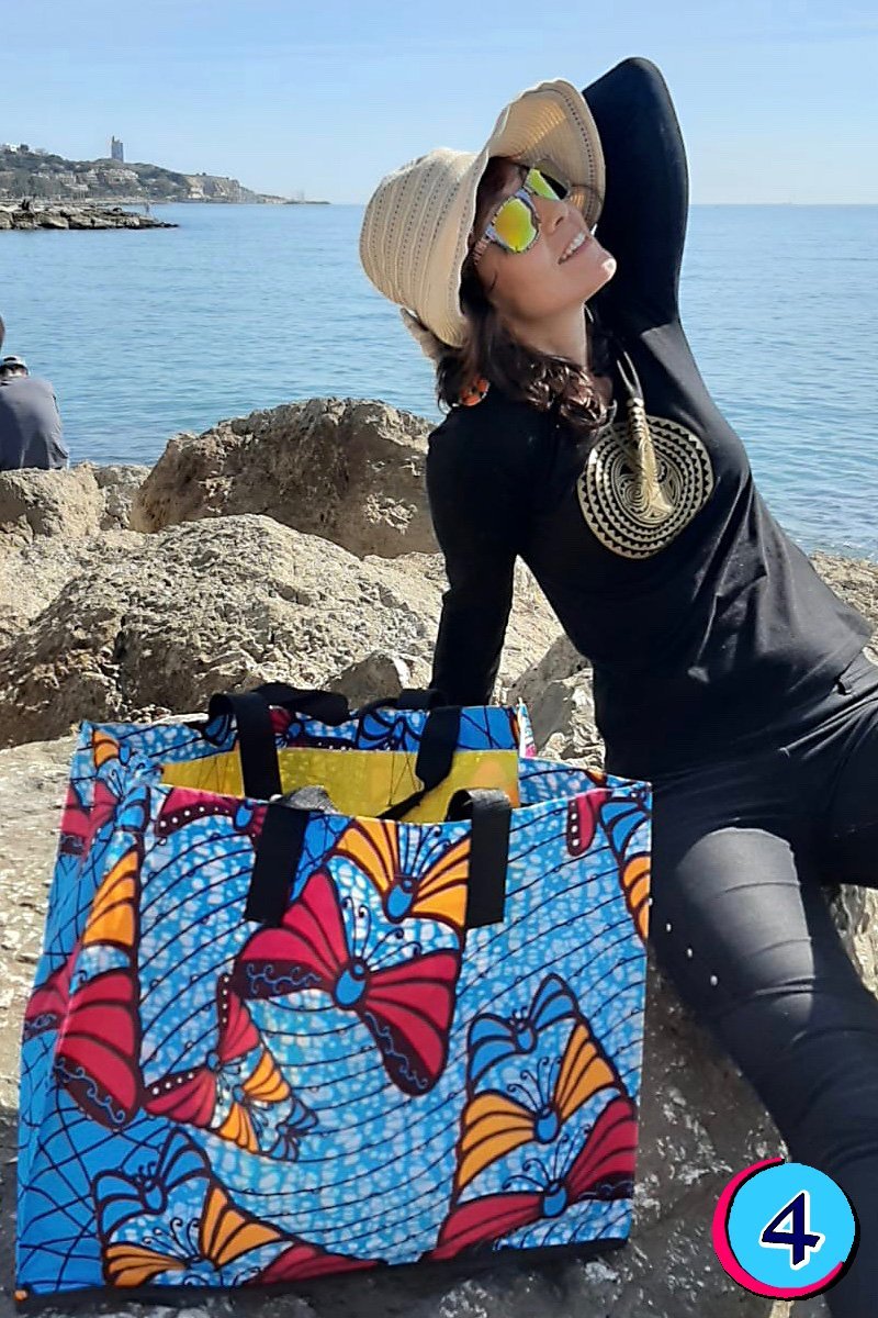 Cabas doublé de sac de riz recyclé - Sunoogo