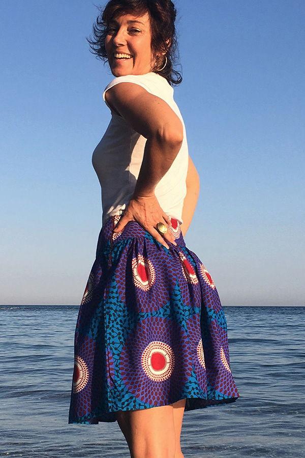 Jupe Kadi en tissu wax - Sunoogo