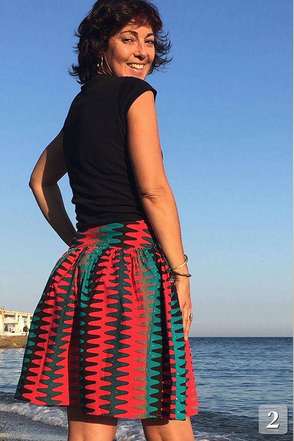 Jupe Kadi en tissu wax - Sunoogo