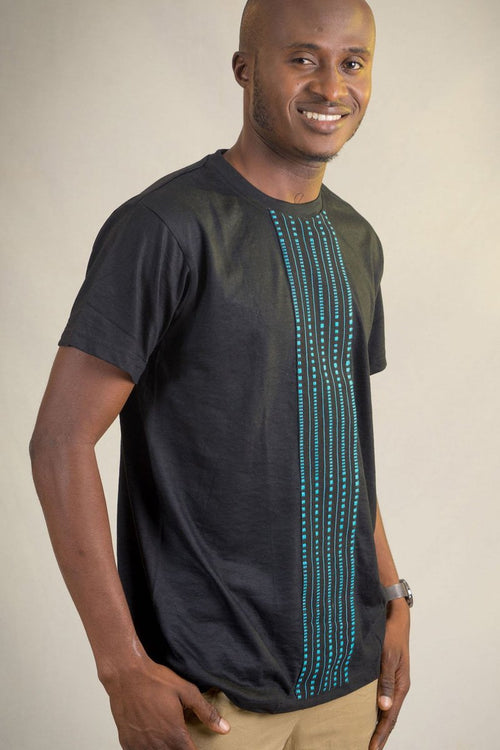 T-Shirt Abou avec Tissage africain FASO DANFANI - Sunoogo